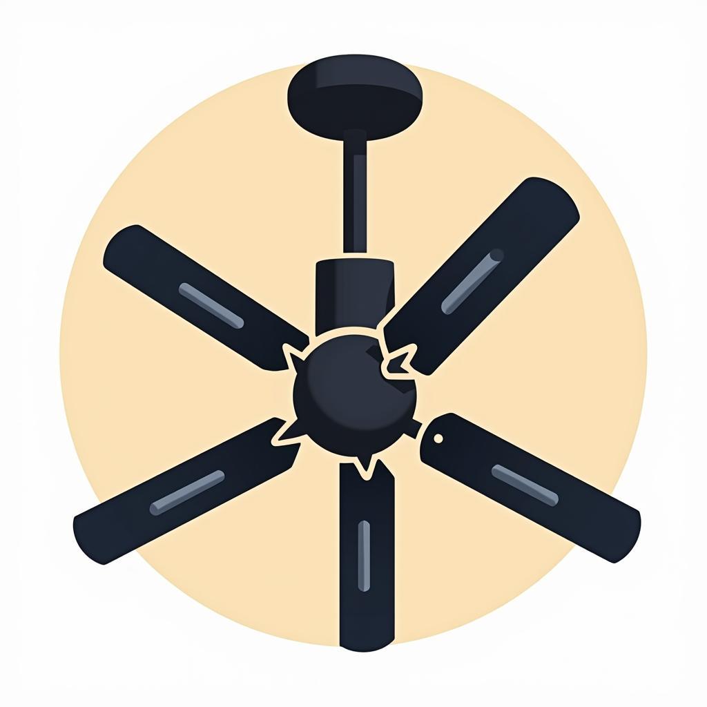 Industrial Ceiling Fan Icon PNG