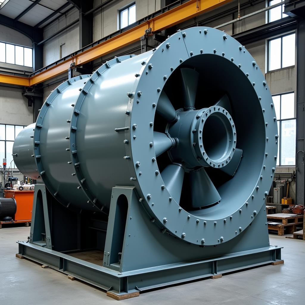 Industrial Centrifugal Fan in Factory Setting