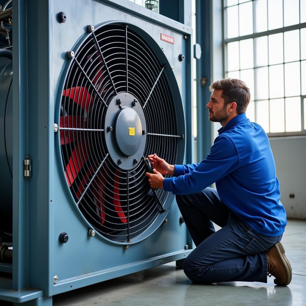 Industrial Cooling Tower Fan Maintenance