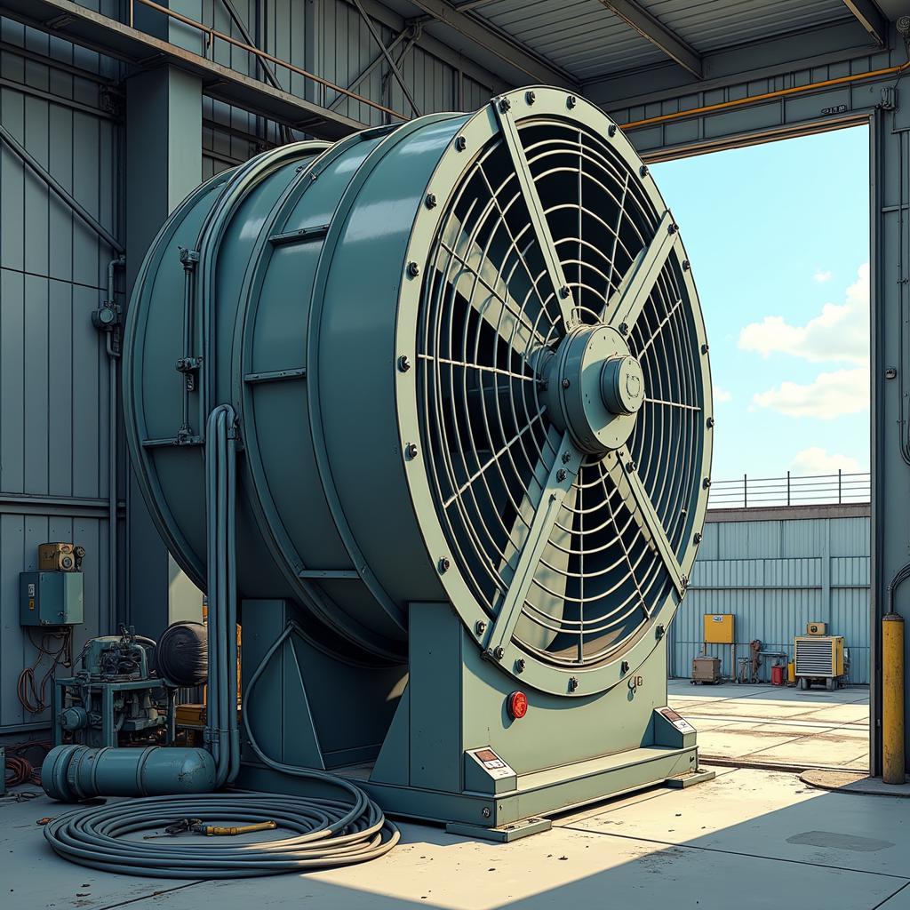 Industrial Fan Demonstration in Outdoor Environment