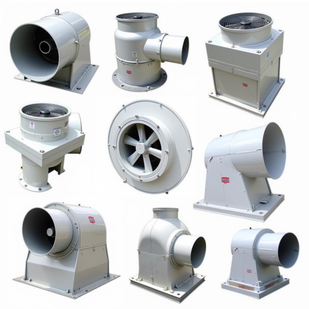 Different types of industrial fans