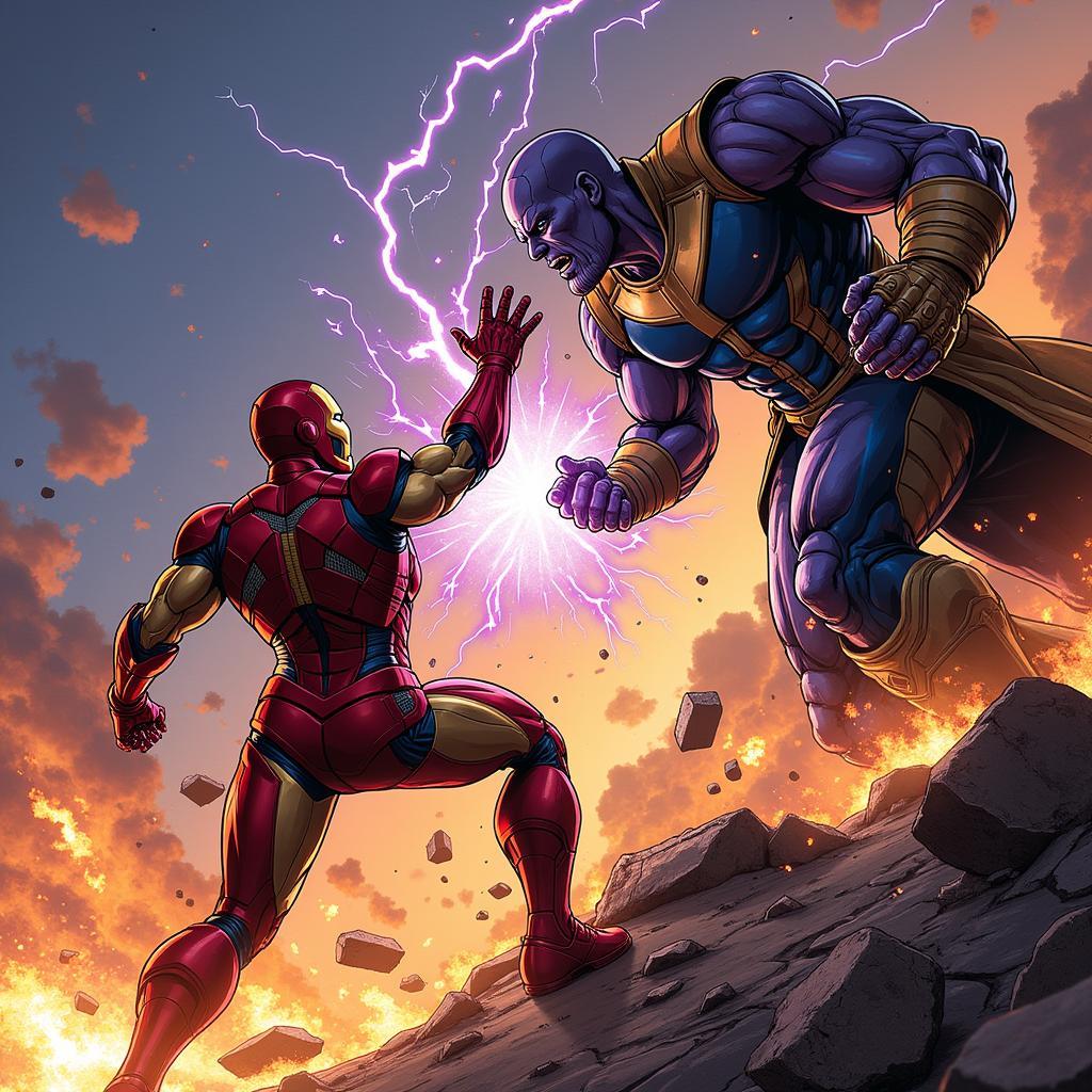 Infinity War Fan Art: Iron Man vs. Thanos