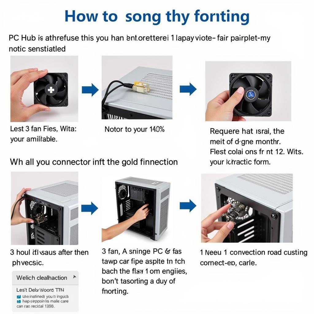 Step-by-step guide on installing the fan hub stw 4 fan lcd in a PC case