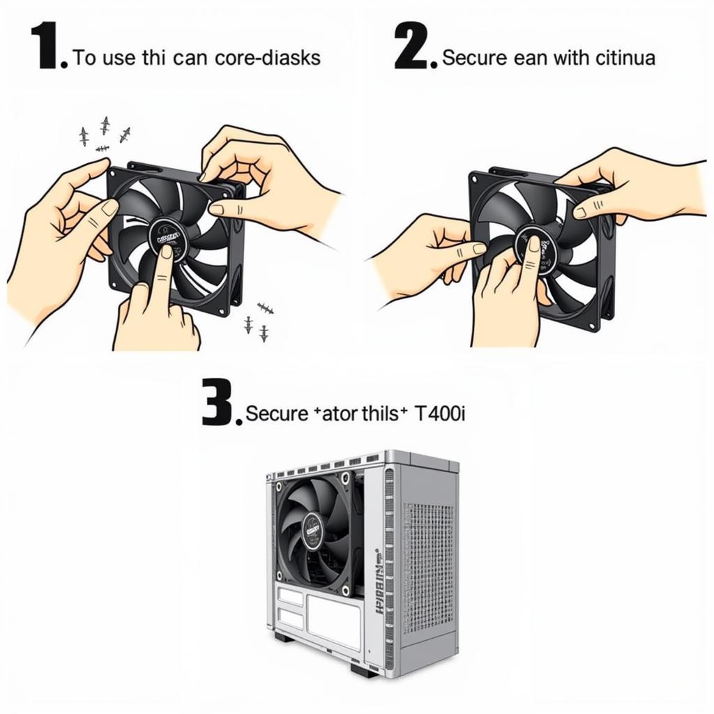 Installing Fan on Cooler Master T400i Bracket