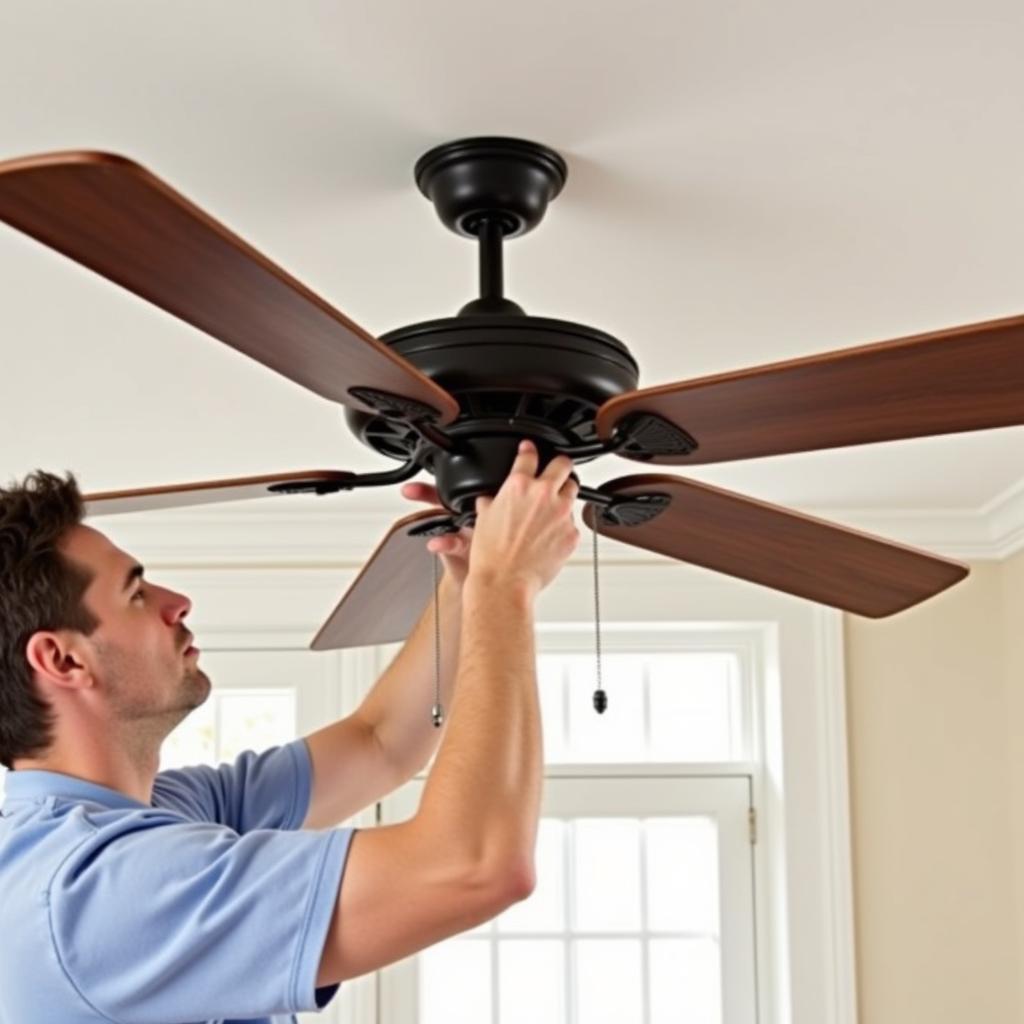 Installing a Hunter low profile ceiling fan