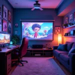 Interactive Fan Cartoon Room Setup