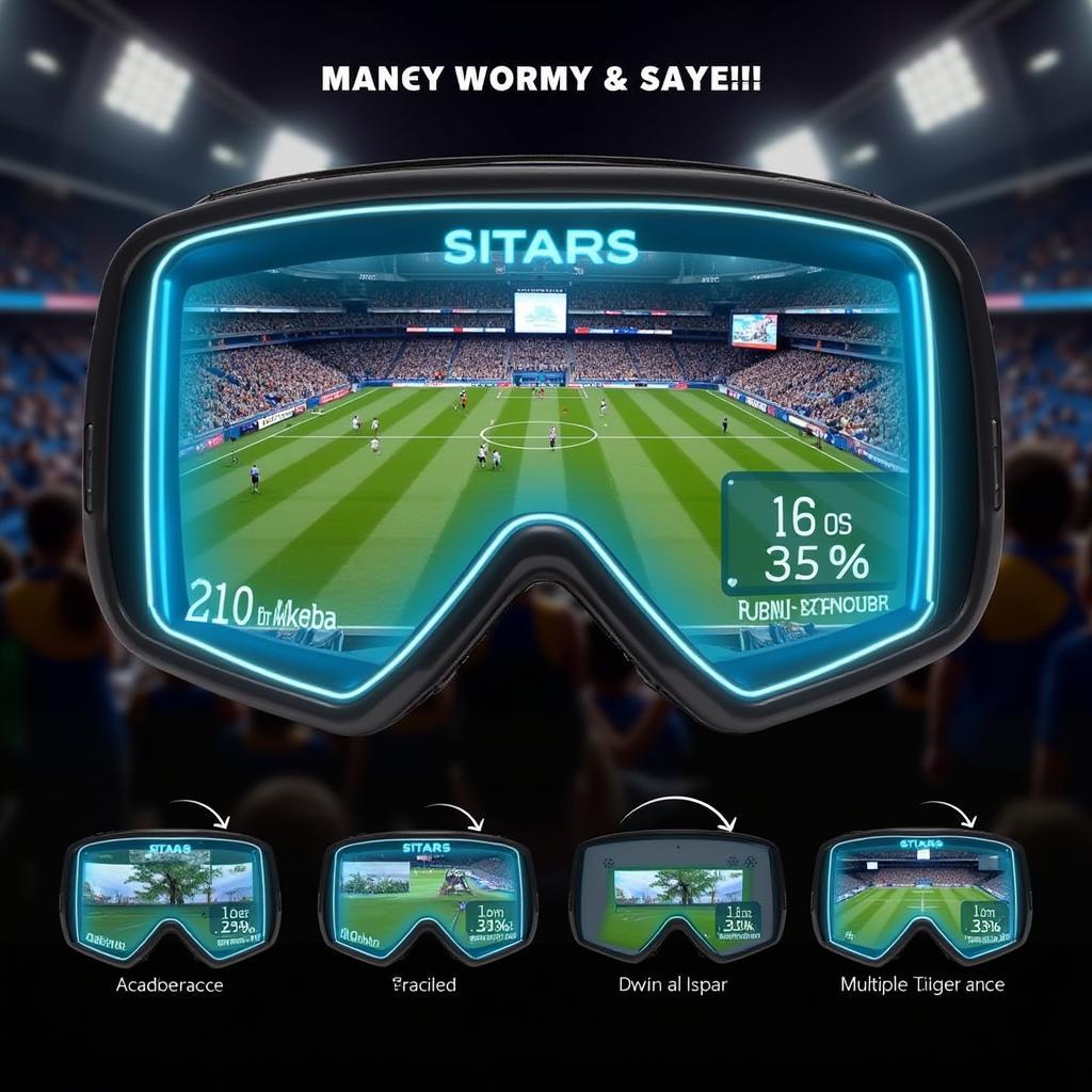 User Interface of Goggles Displaying Real-Time Sports Data