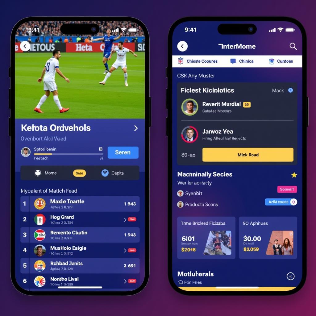 iOS Fan App Interactive Match Center