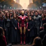 Emotional scene from Iron Man's funeral