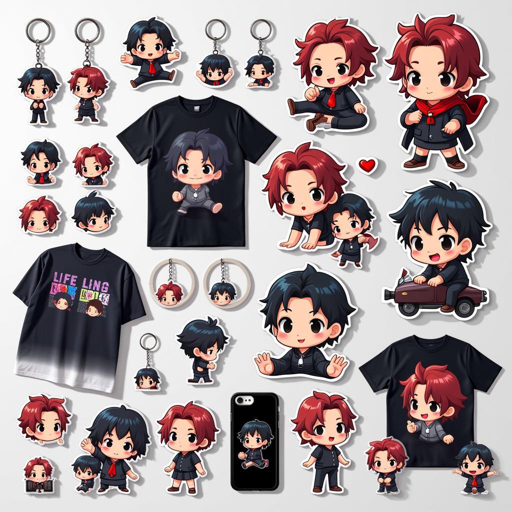 Examples of Jackson Wang Chibi Merchandise