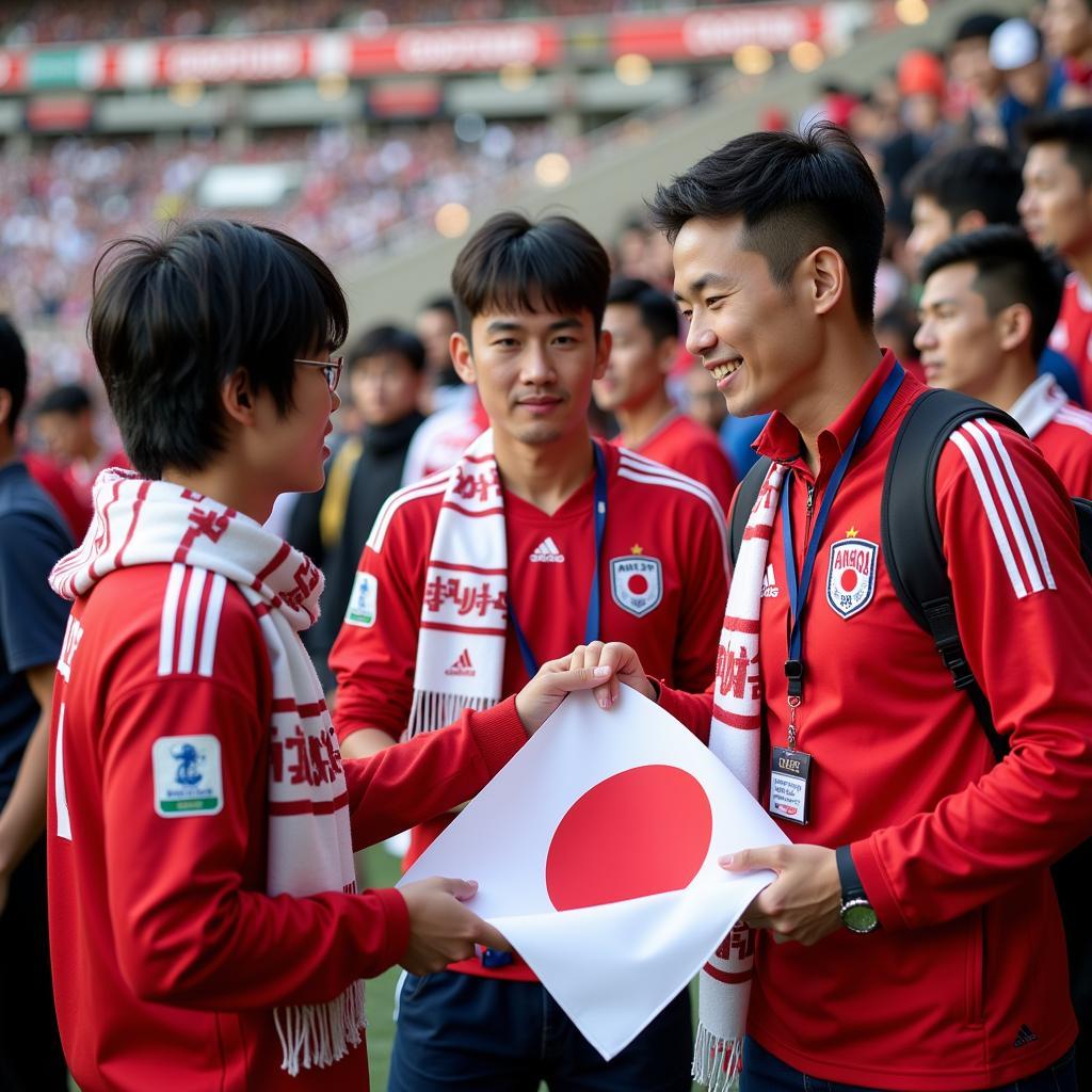 Cultural Exchange Among Football Fans