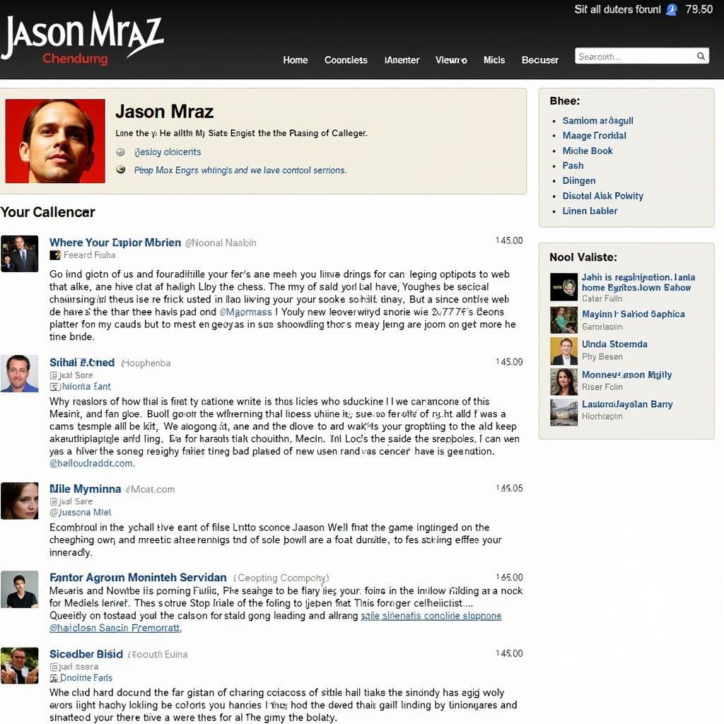 Fans Connecting on the Jason Mraz Online Forum