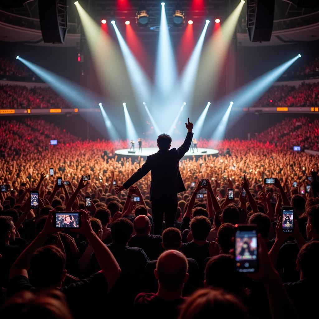 Taiwanese singer Jay Chou performing at a concert