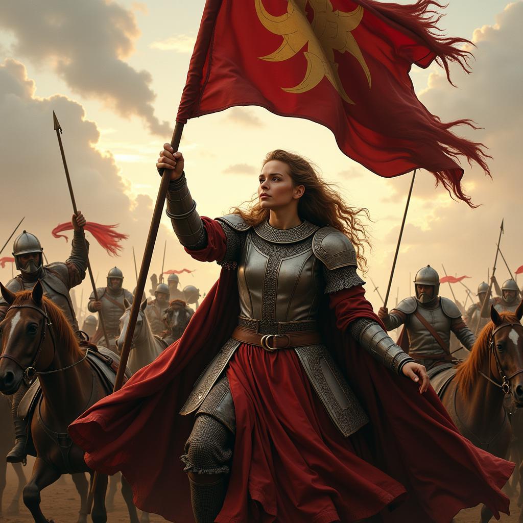 Jeanne D'Arc Leading the Charge