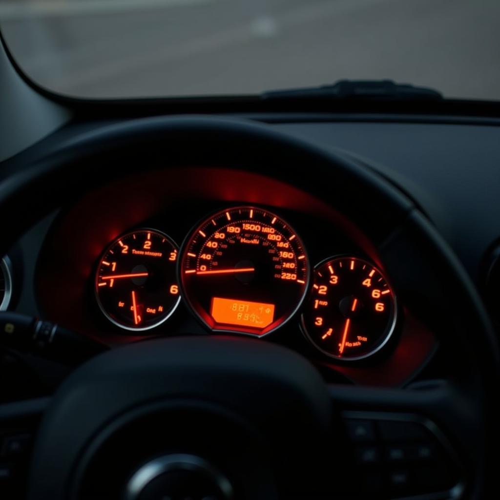 Warning lights on a Jeep Renegade dashboard indicating potential cooling system problems