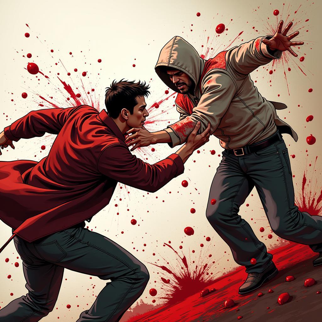 Jeff and Liu in bloody confrontation