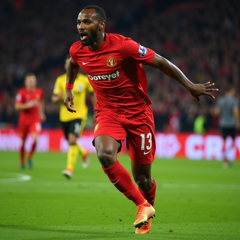 Jermain Defoe celebrating a goal in his Sunderland days