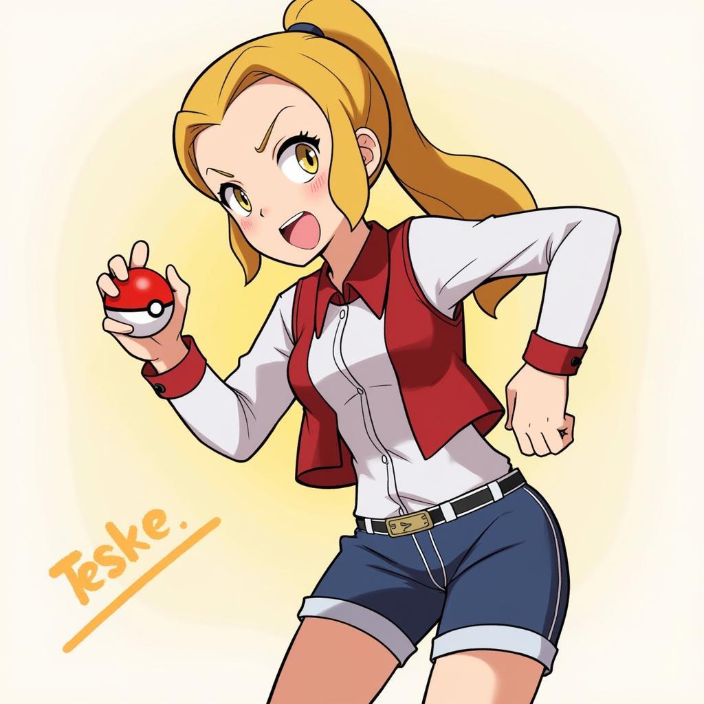 Jessie in Team Rocket Uniform