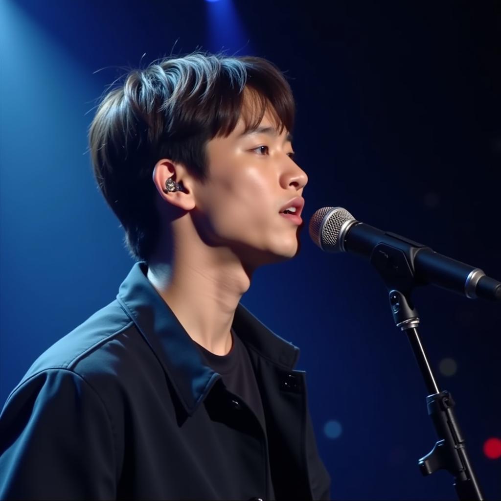 Jimin's emotional range shines during a live performance.