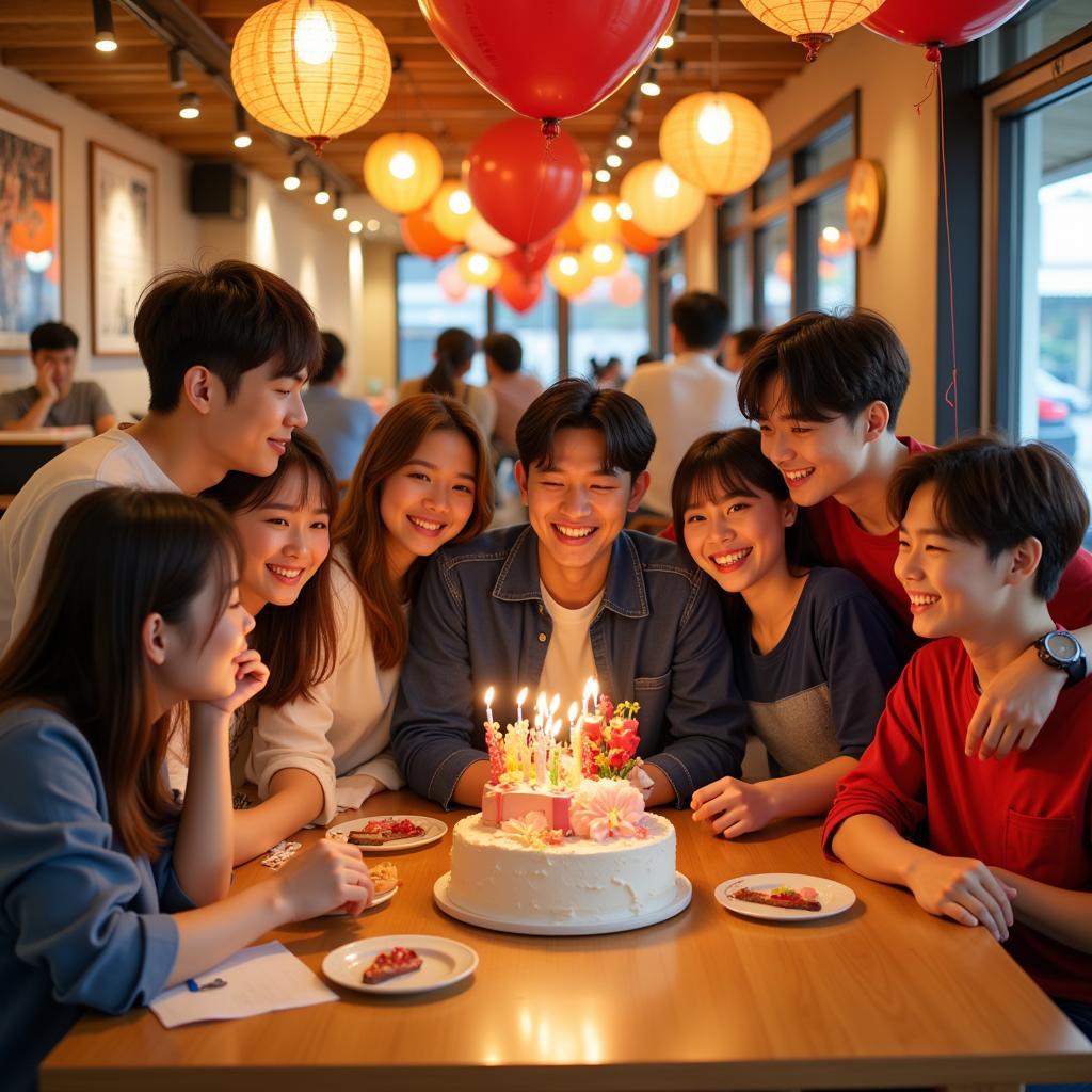 Group of Vietnamese fanboys celebrating Jimin's birthday together