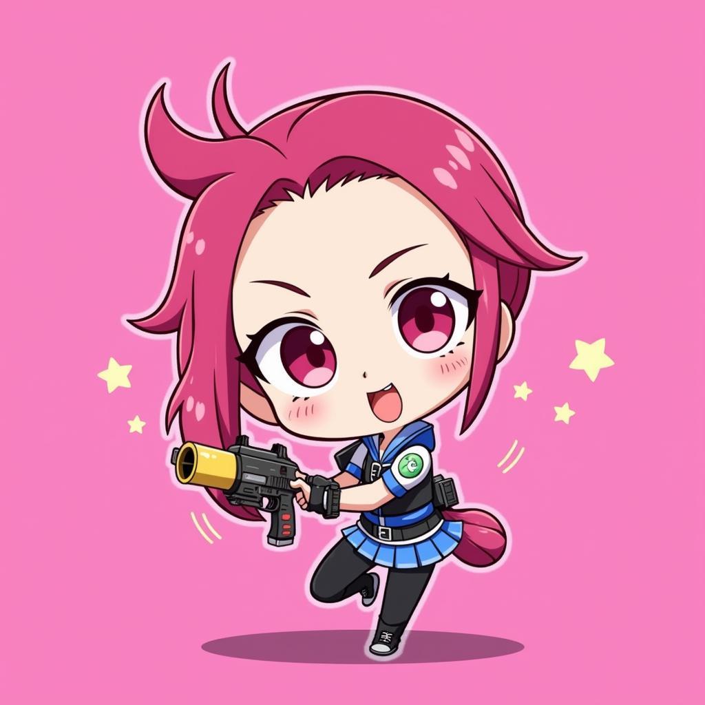 Jinx Chibi Style Fan Art