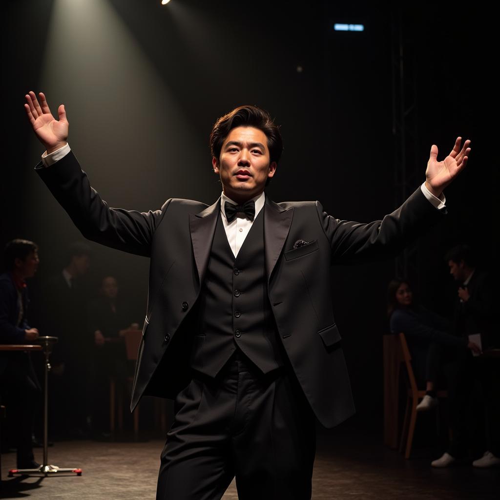 Jo Seung Woo performing in a theatrical production