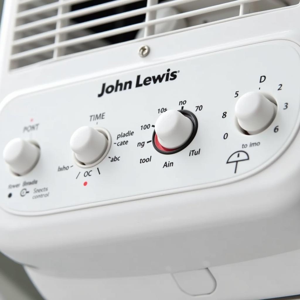 Control Panel of a John Lewis Portable Fan