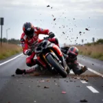 John McGuinness crash at NW200