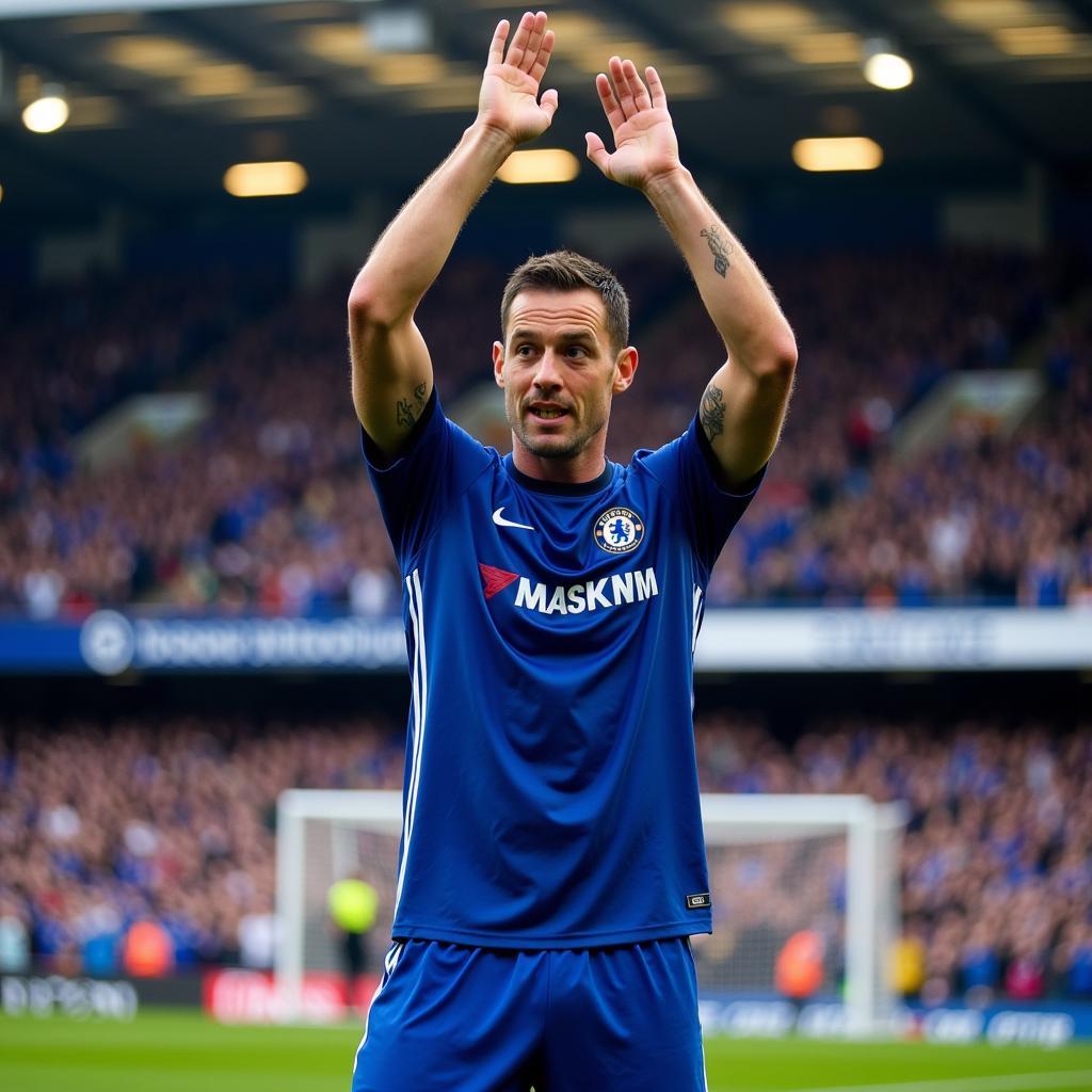 John Terry acknowledging Chelsea fans at Stamford Bridge