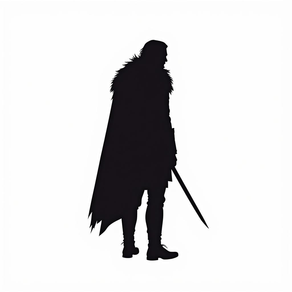 Jon Snow minimalist vector art