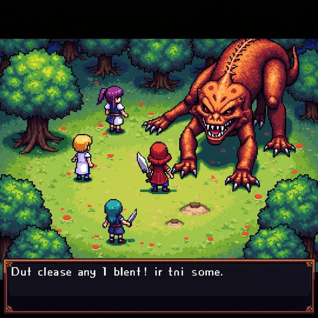 Screenshot of a JRPG fan game