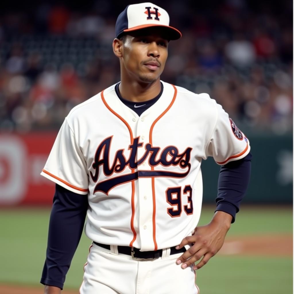 Julio Lugo in a Houston Astros Uniform