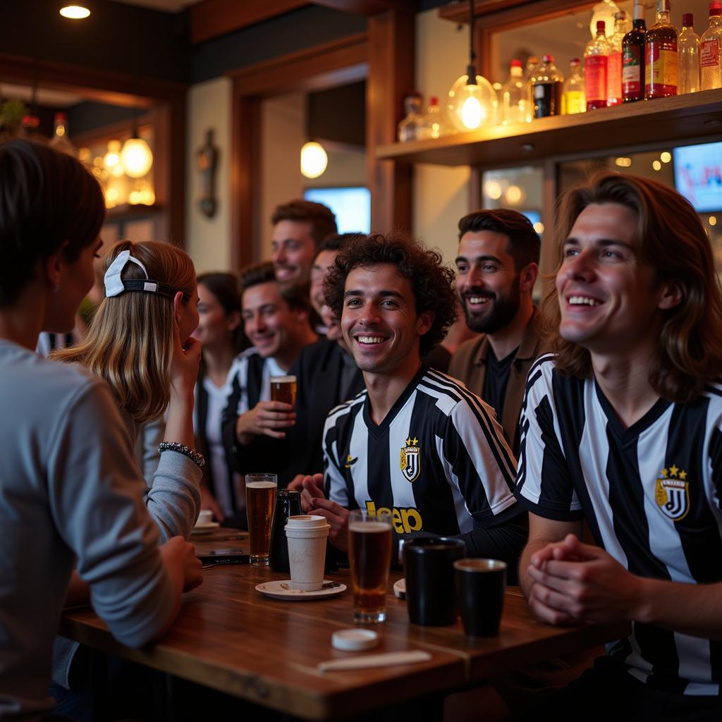 Juventus fan club members gathered for a match