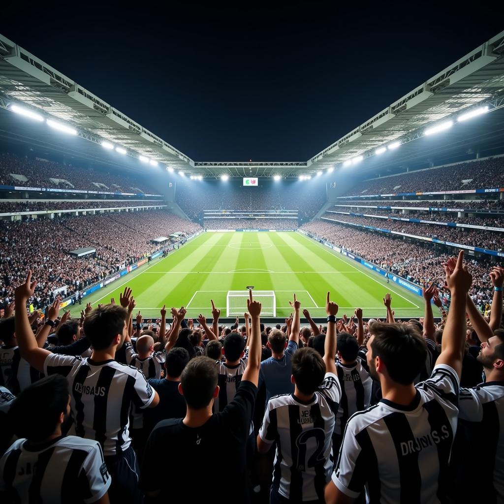 Juventus fans celebrating a goal