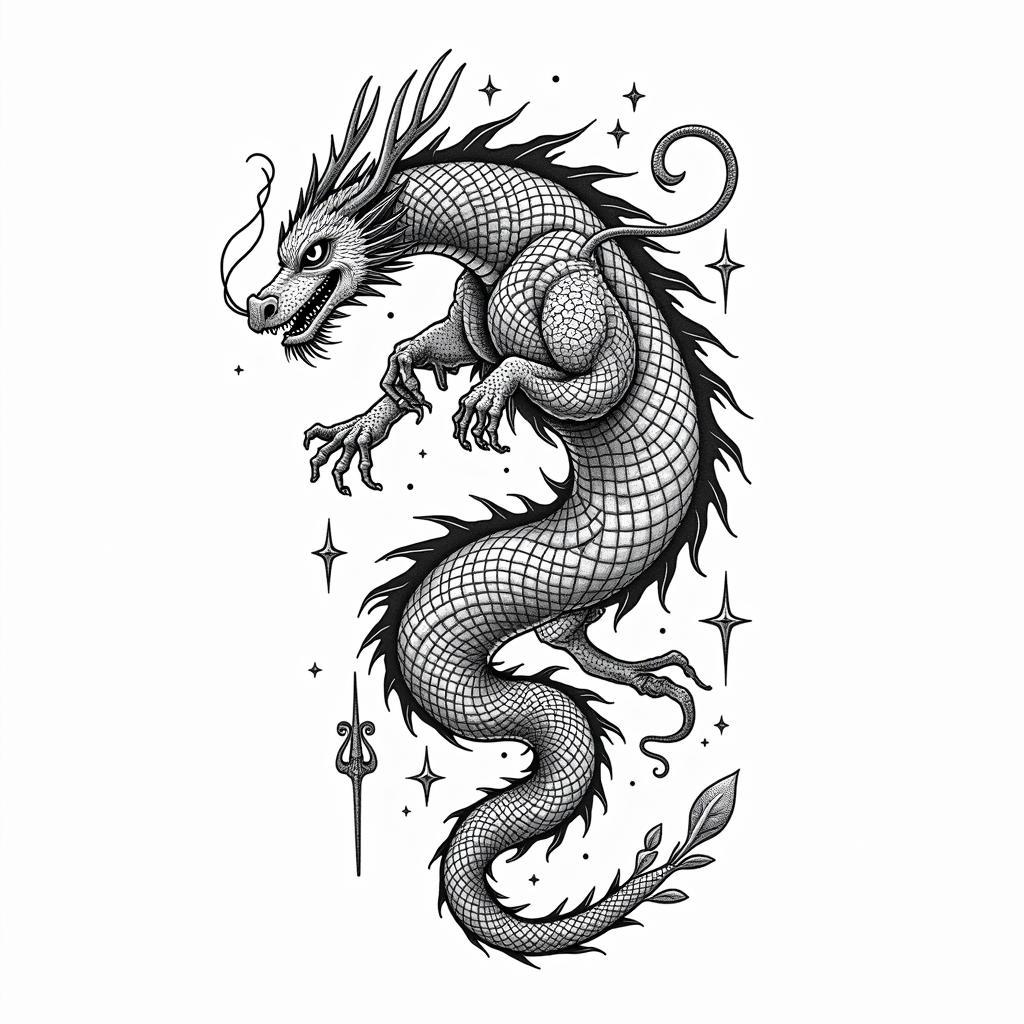 Kaido's Dragon Form in Tattoo Design