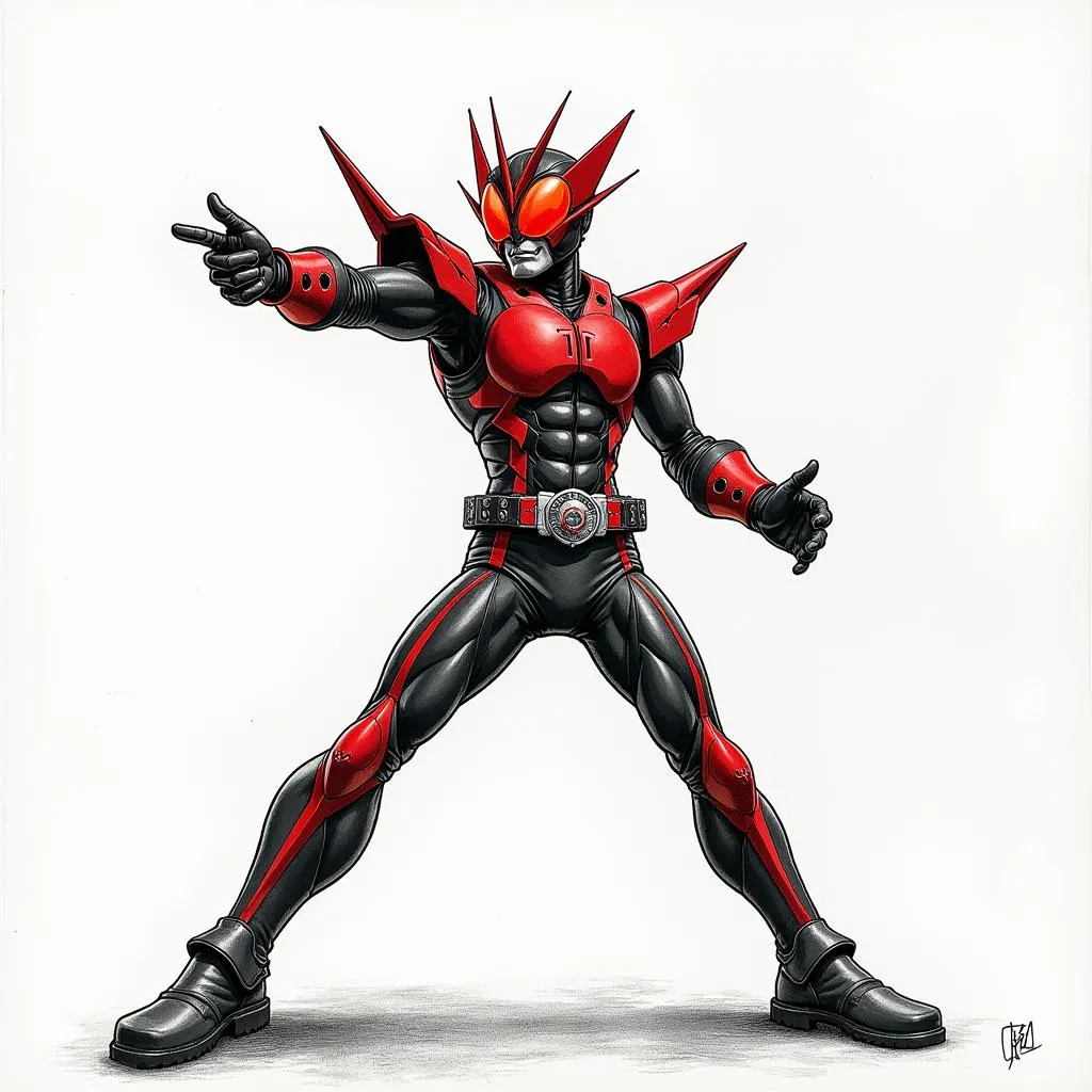 Traditional Art Depiction of Kamen Rider Neo Decade