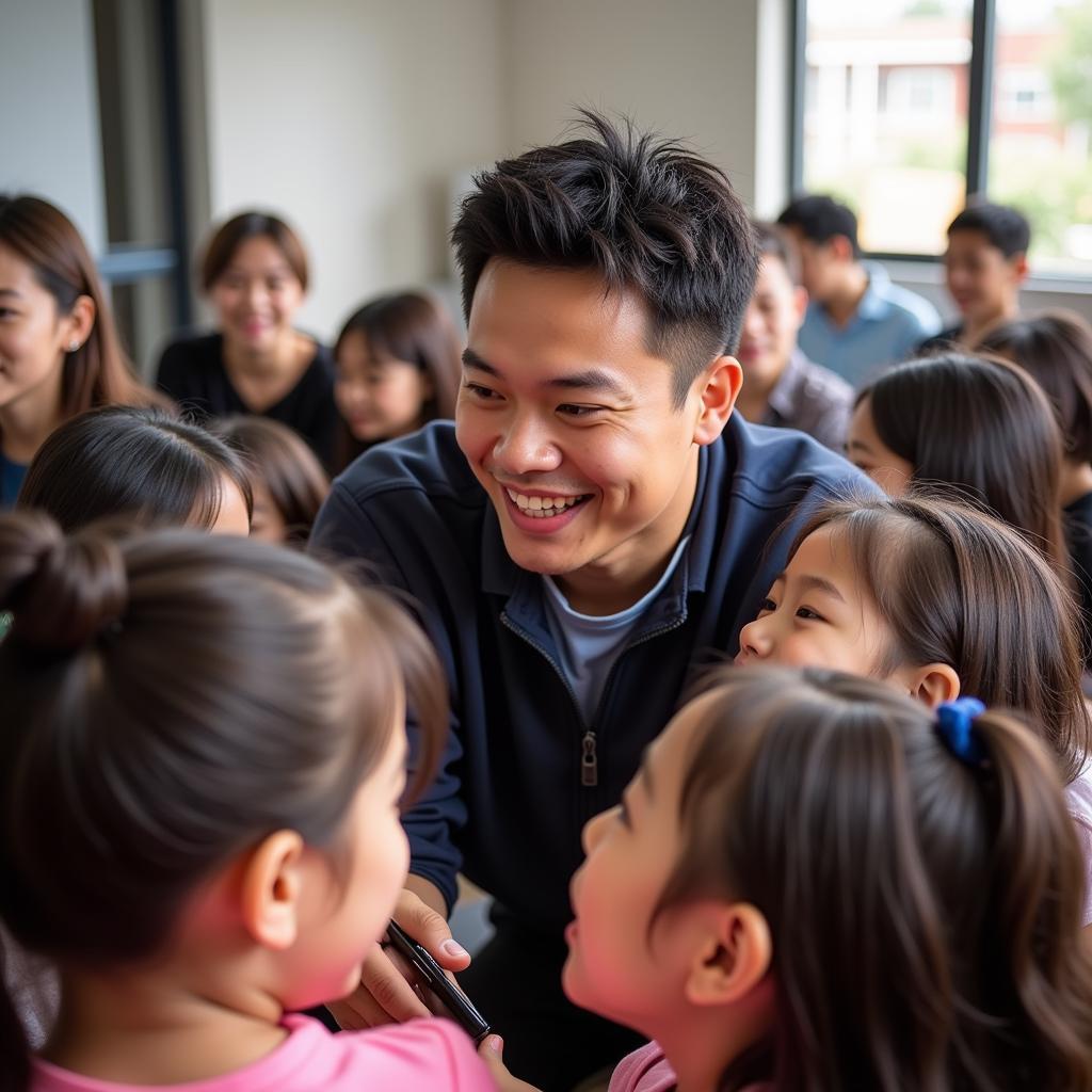 Kang Daniel volunteering his time for a good cause