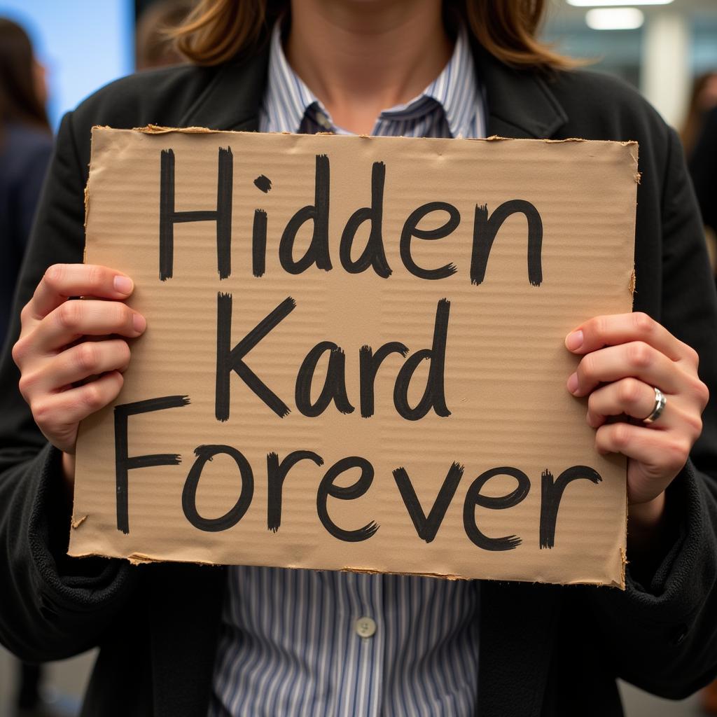 KARD Fan Holding a Sign