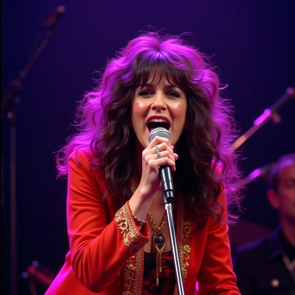 Kate Bush captivating audience during live performance