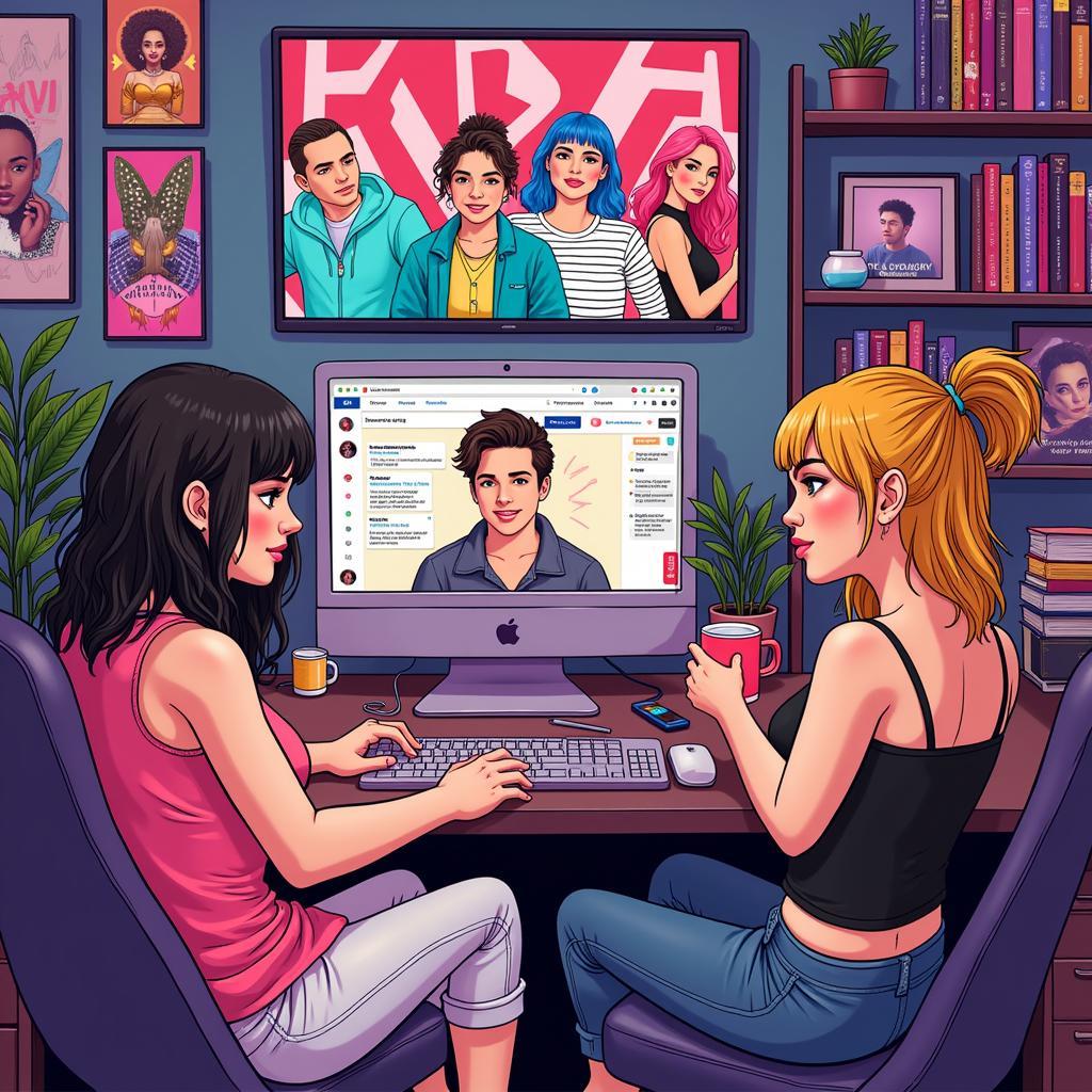 KDA Lesbian Fans Celebrating Online