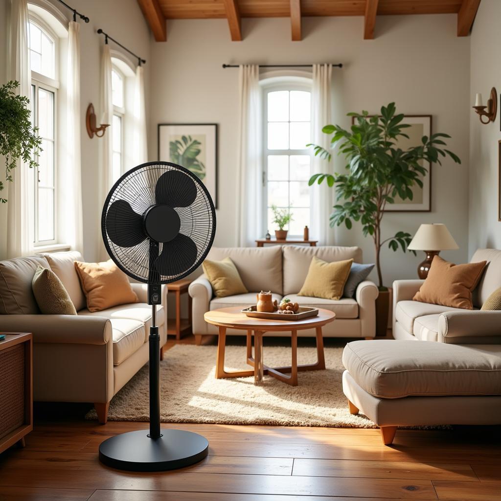 KDK N30NH fan in a living room