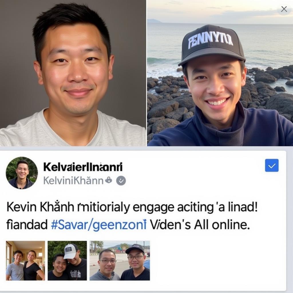 A screenshot showing Kelvin Khánh responding to a fan's comment on a Facebook post