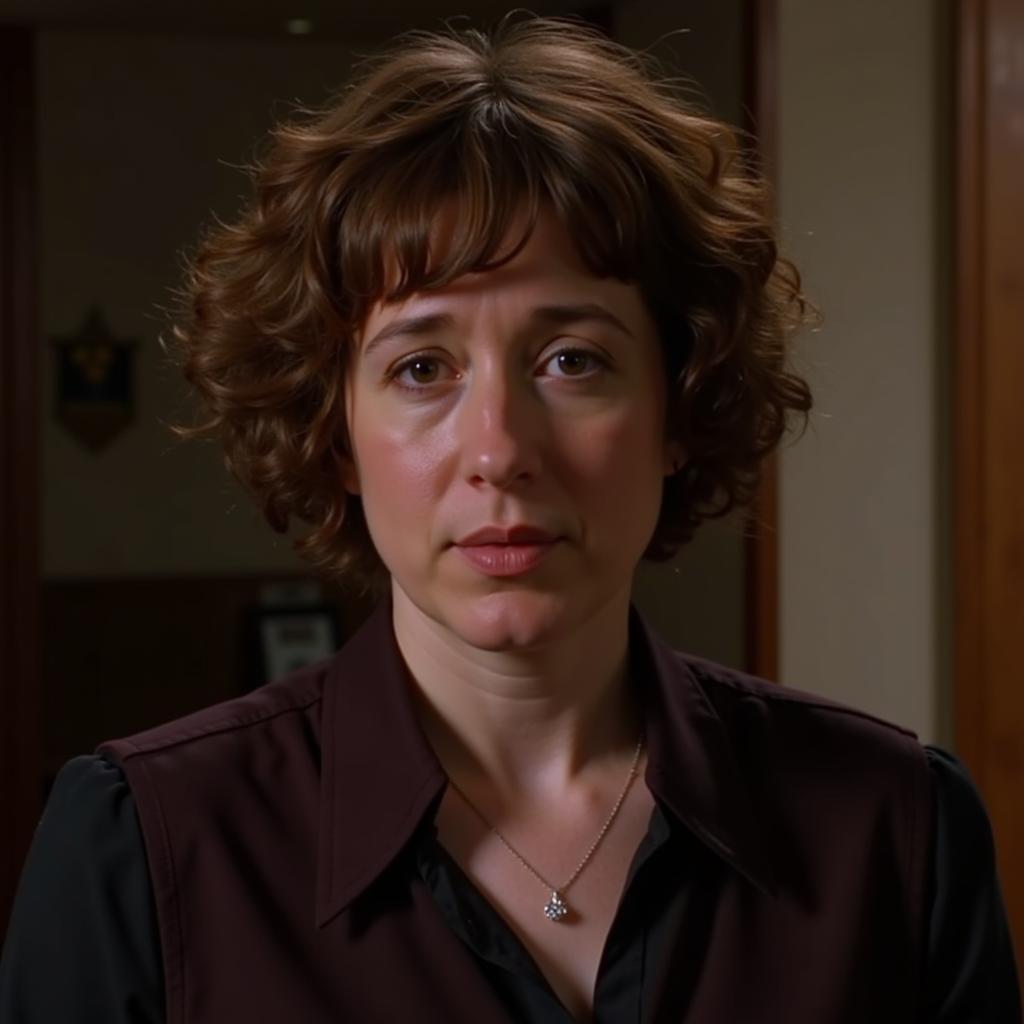 Kristen Schaal in a dramatic scene