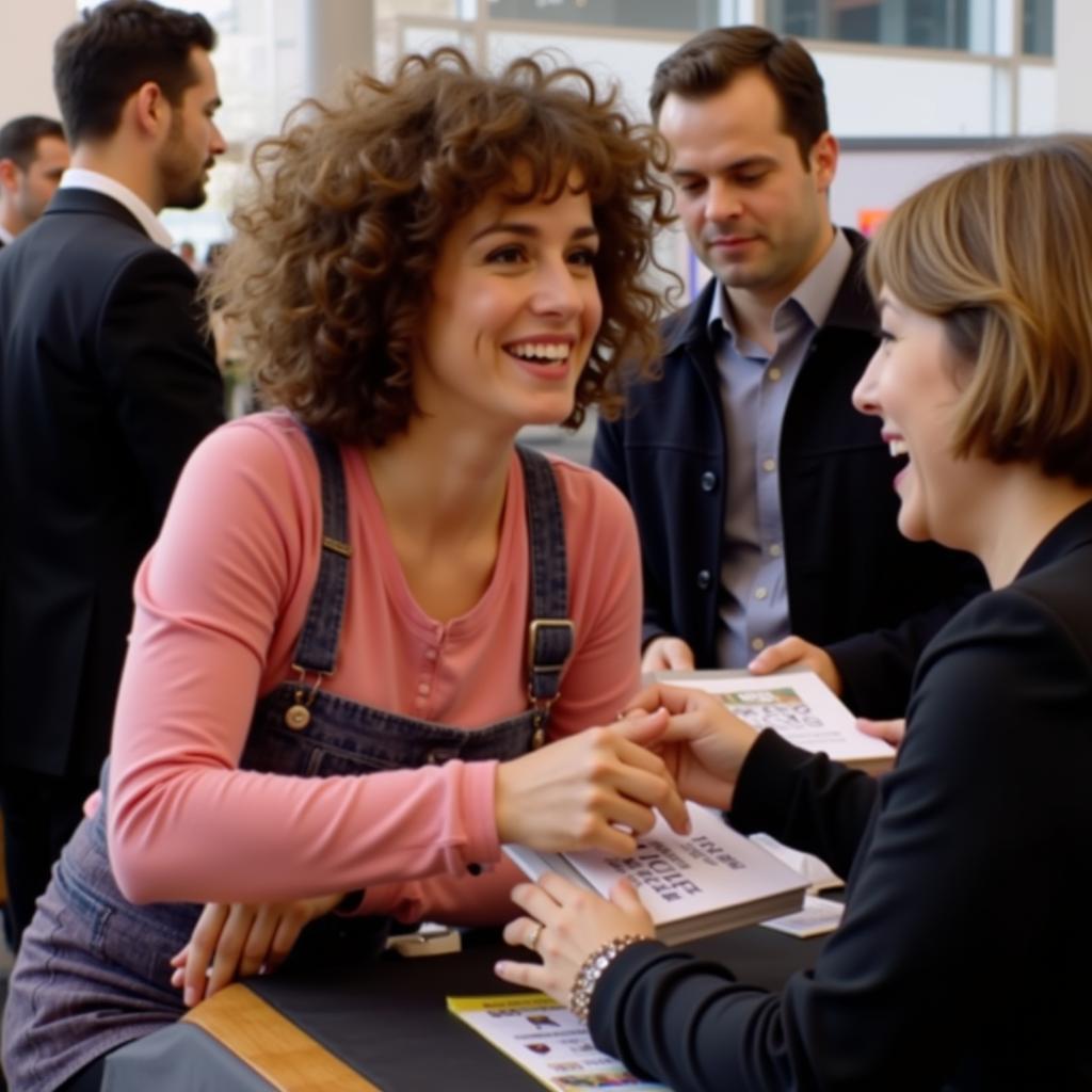 Kristen Schaal interacting with fans