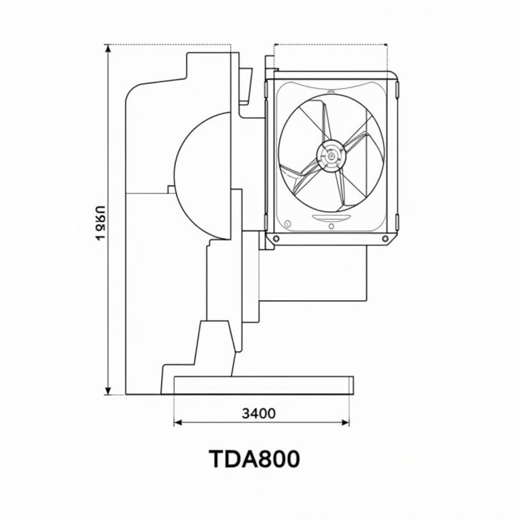 Kruger Fan TDA800 Dimensions