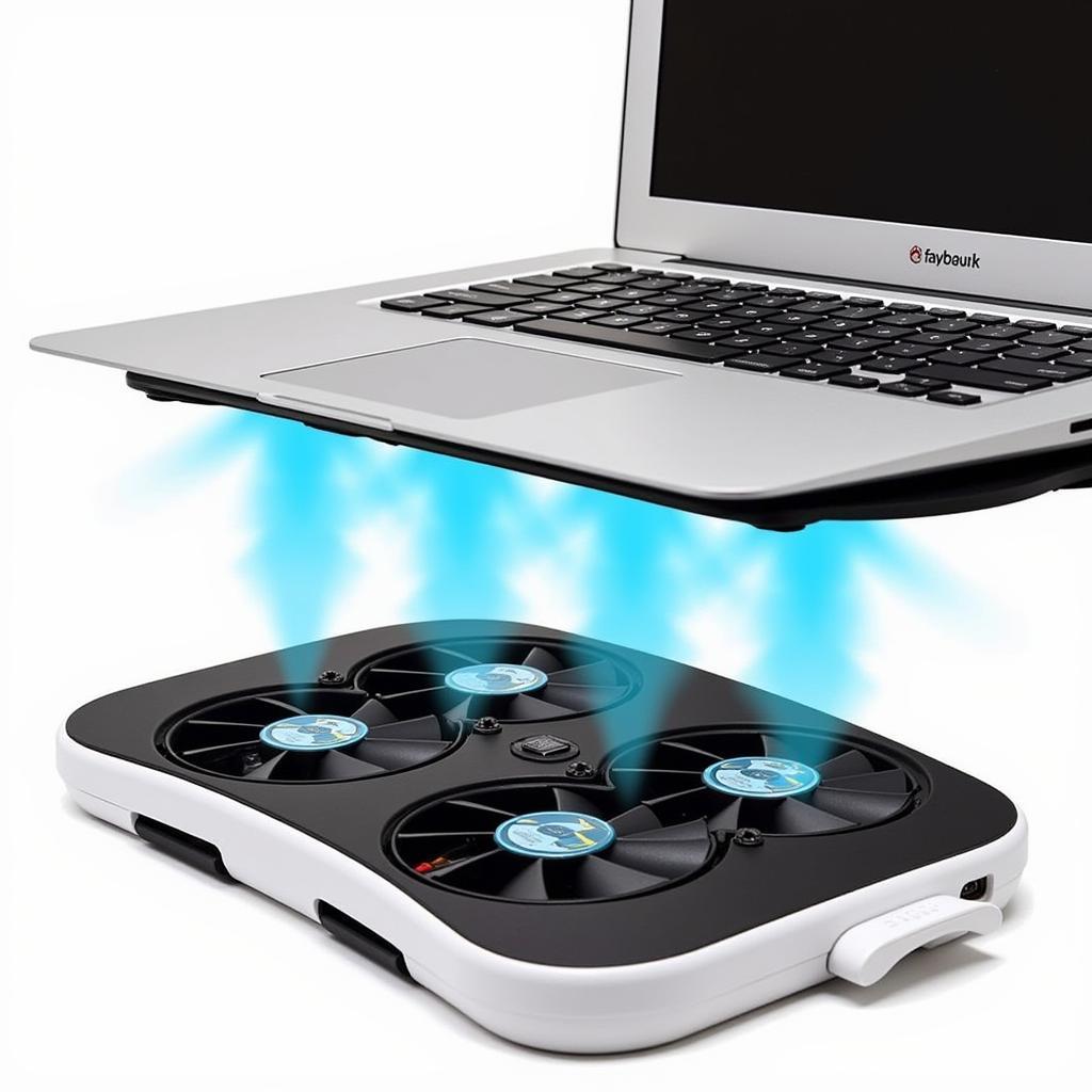 Laptop cooling pad with fans