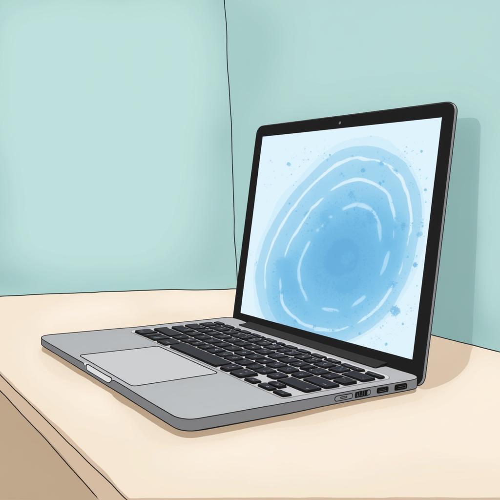 Laptop on a Flat Surface