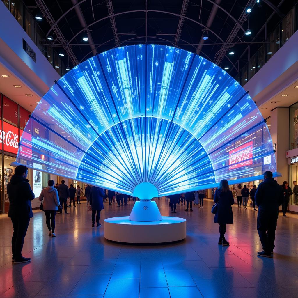 Large Hologram LED Fan Display in Action