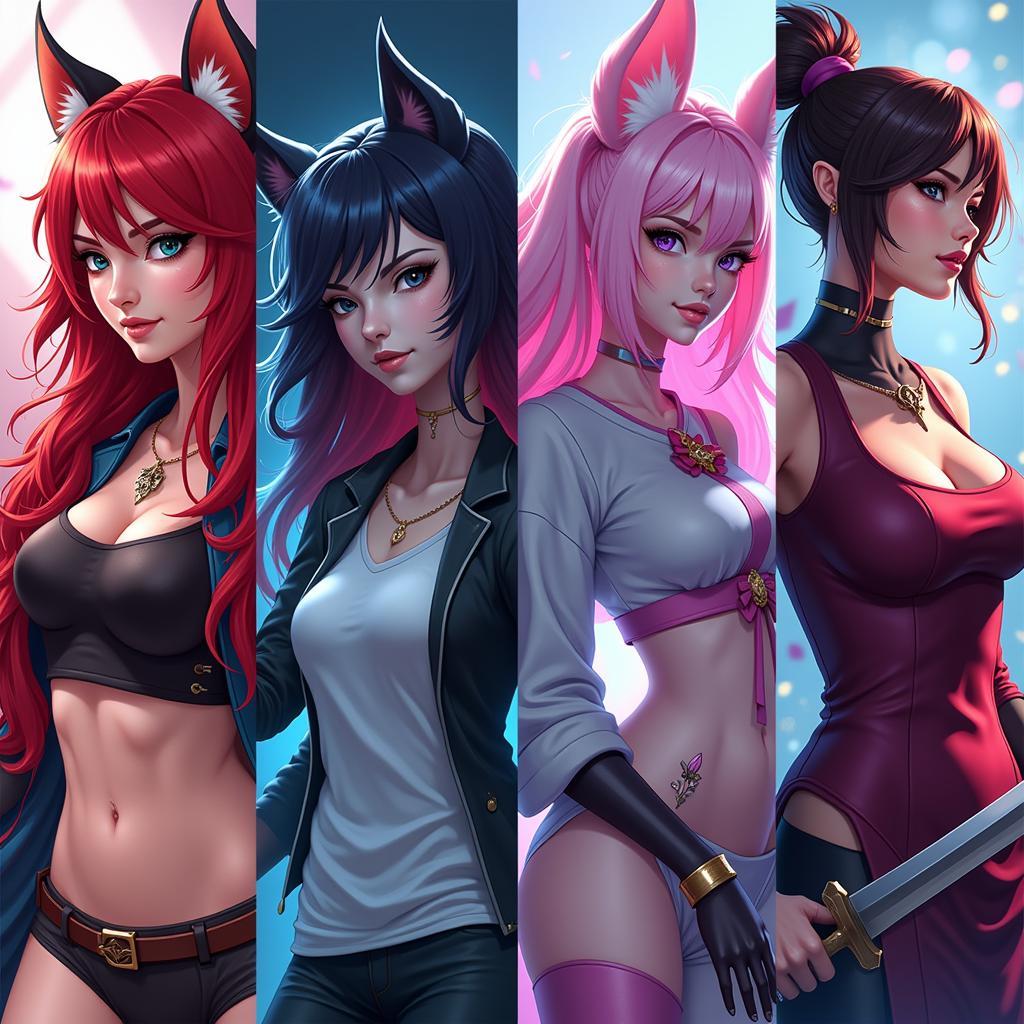 A collection of diverse League of Legends fan art wallpapers