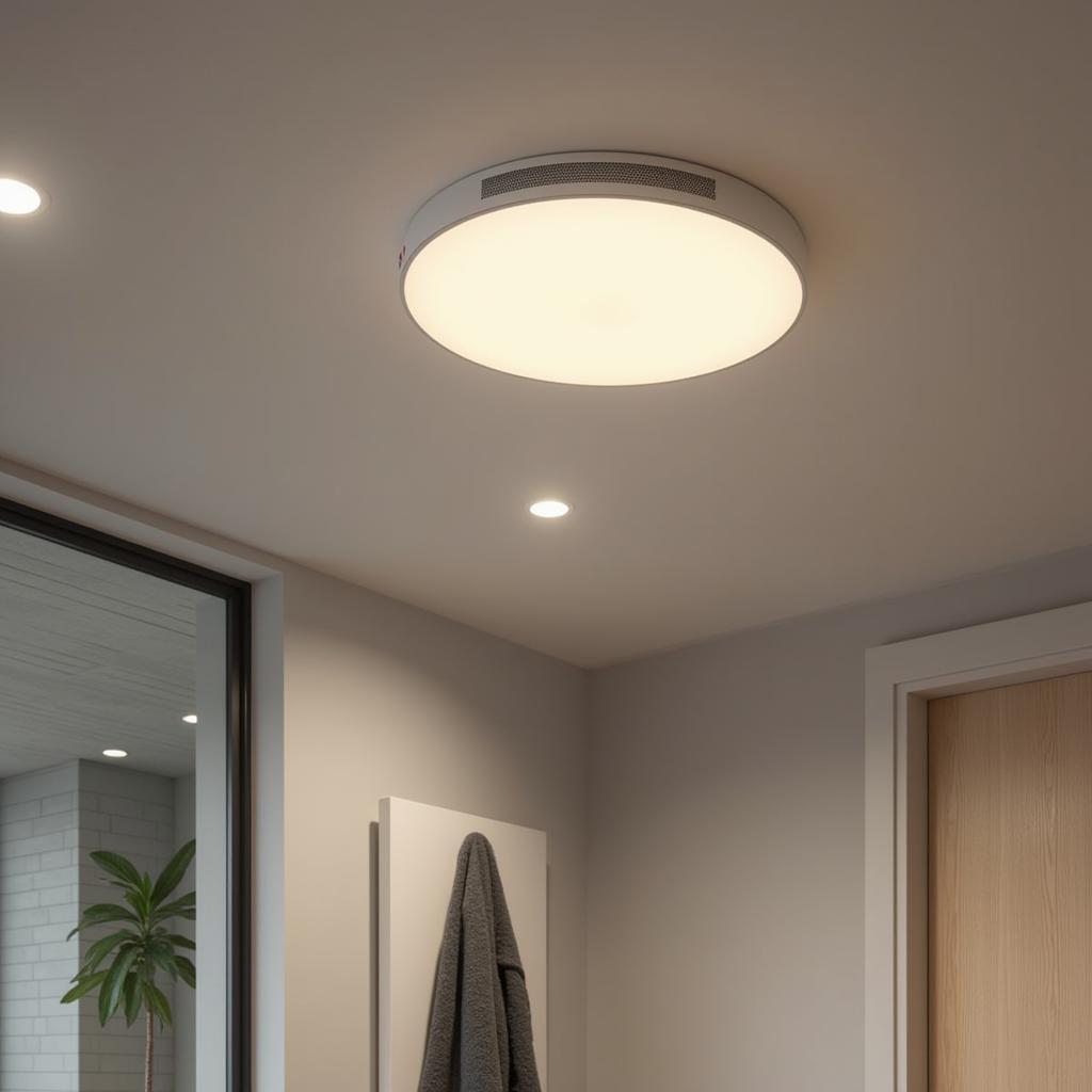 Modern Bathroom with LED Bluetooth Fan